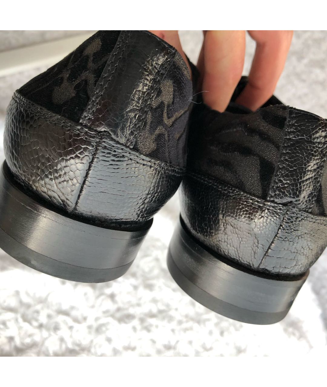 ROBERTO CAVALLI Черные текстильные туфли, фото 6