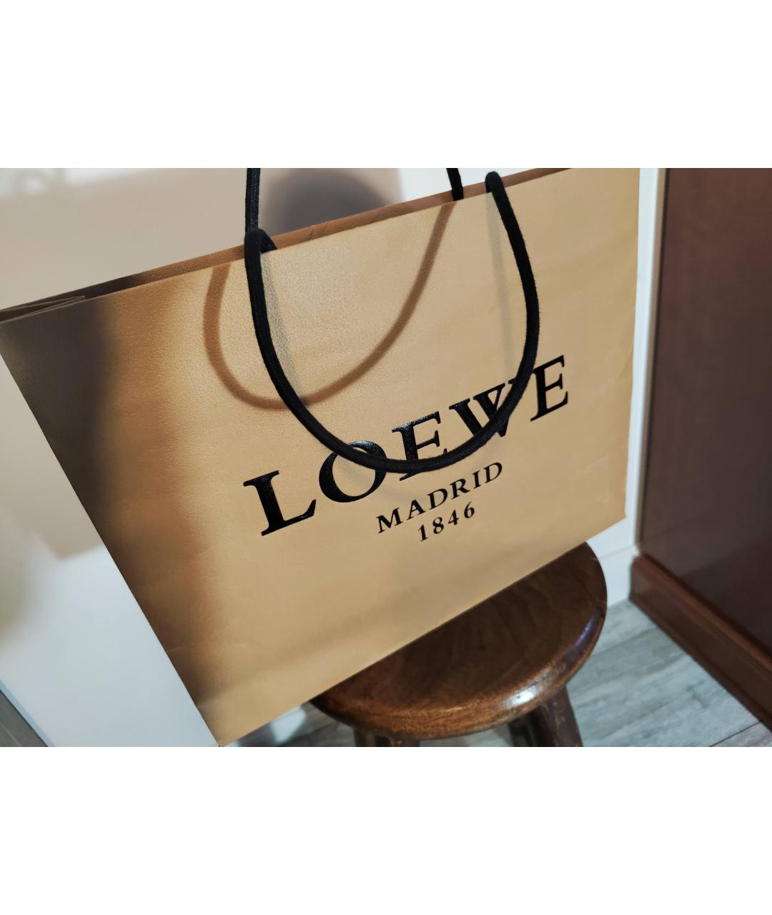 LOEWE Коричневые кожаные перчатки, фото 7