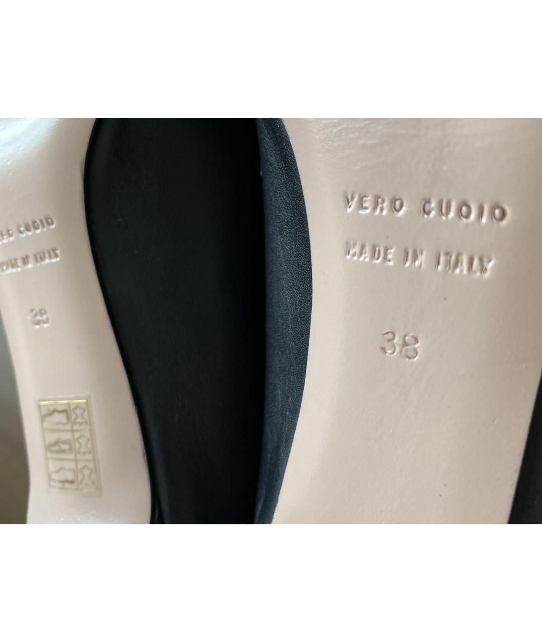 RED VALENTINO Черные кожаные туфли, фото 6