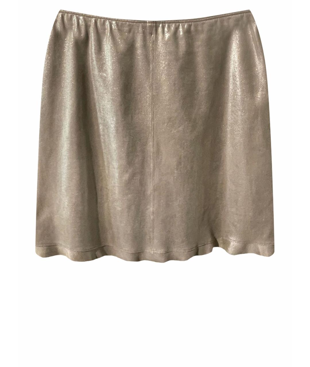 MARC CAIN Бежевая полиэстеровая юбка мини, фото 1