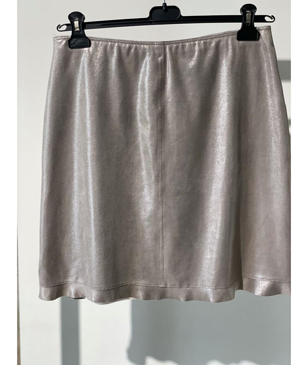 MARC CAIN Бежевая полиэстеровая юбка мини, фото 2