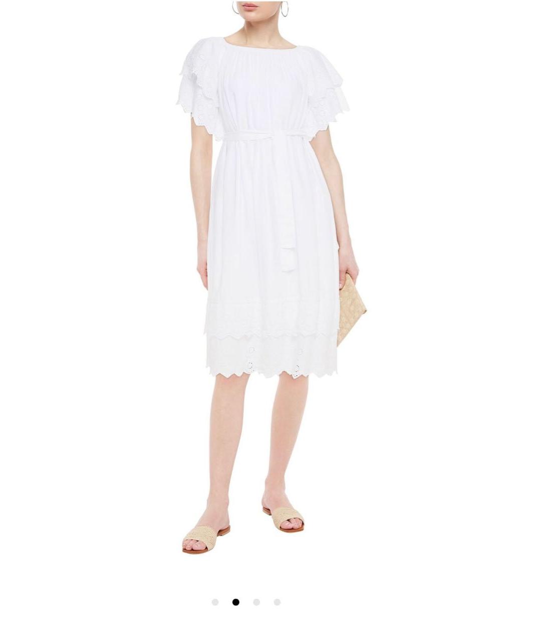 MELISSA ODABASH Белое хлопковое платье, фото 2