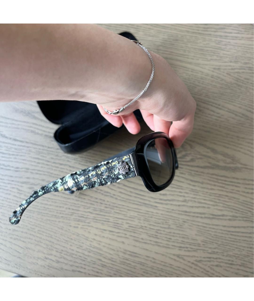 CHANEL PRE-OWNED Мульти пластиковые солнцезащитные очки, фото 3