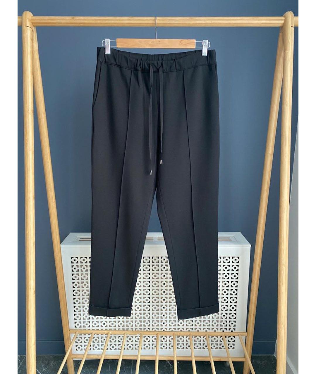 LIVIANA CONTI Черные вискозные прямые брюки, фото 6