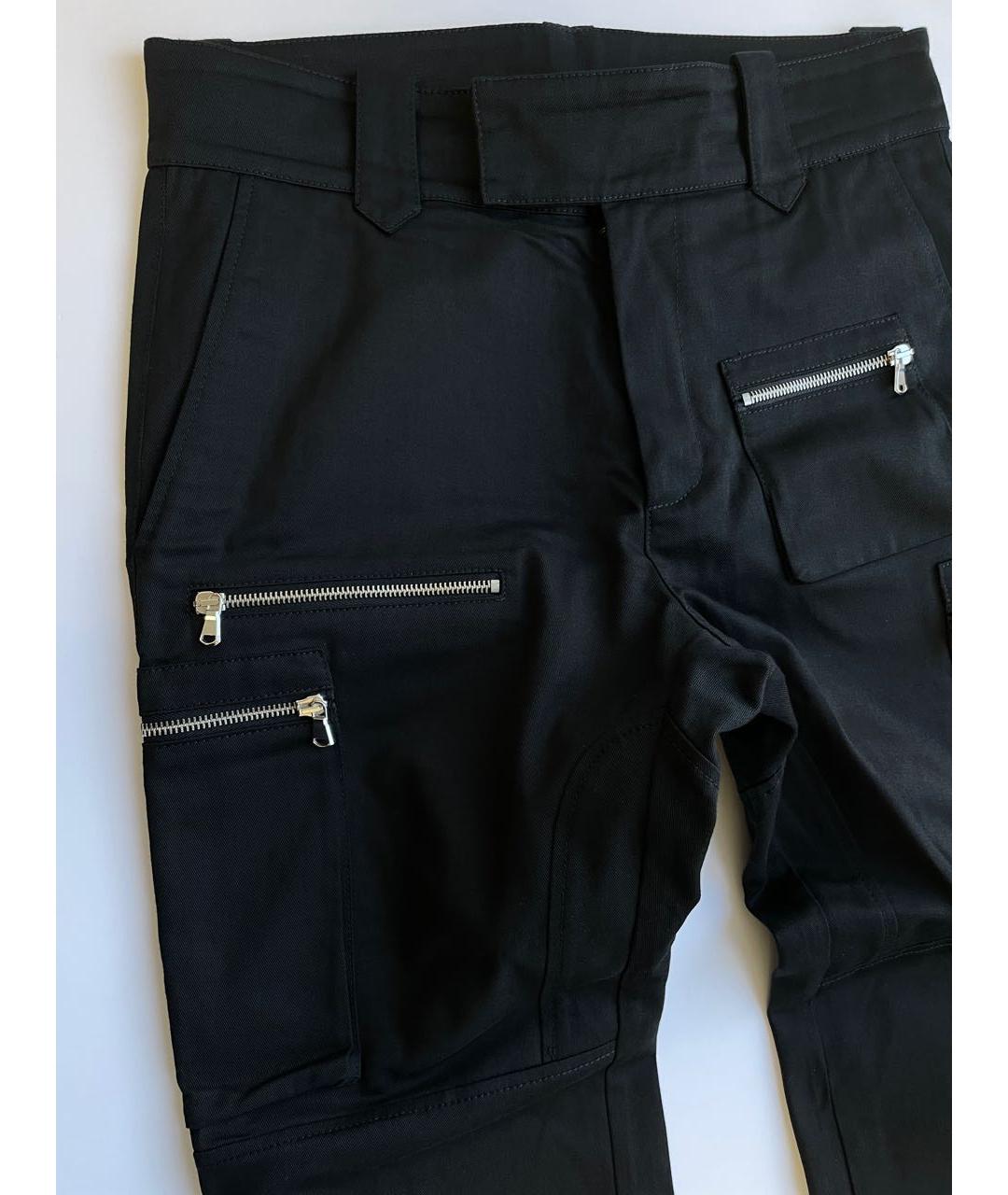 CHRISTIAN PELLIZZARI Черные хлопковые повседневные брюки, фото 3