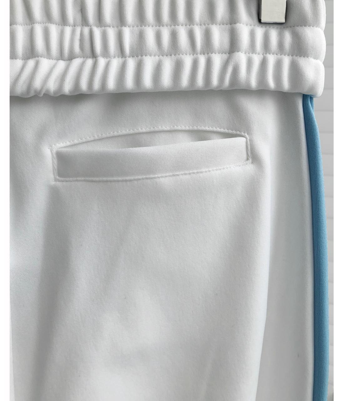 OFF-WHITE Белые полиэстеровые брюки широкие, фото 9