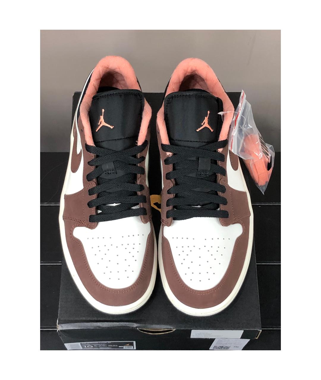 JORDAN Коричневые замшевые низкие кроссовки / кеды, фото 2