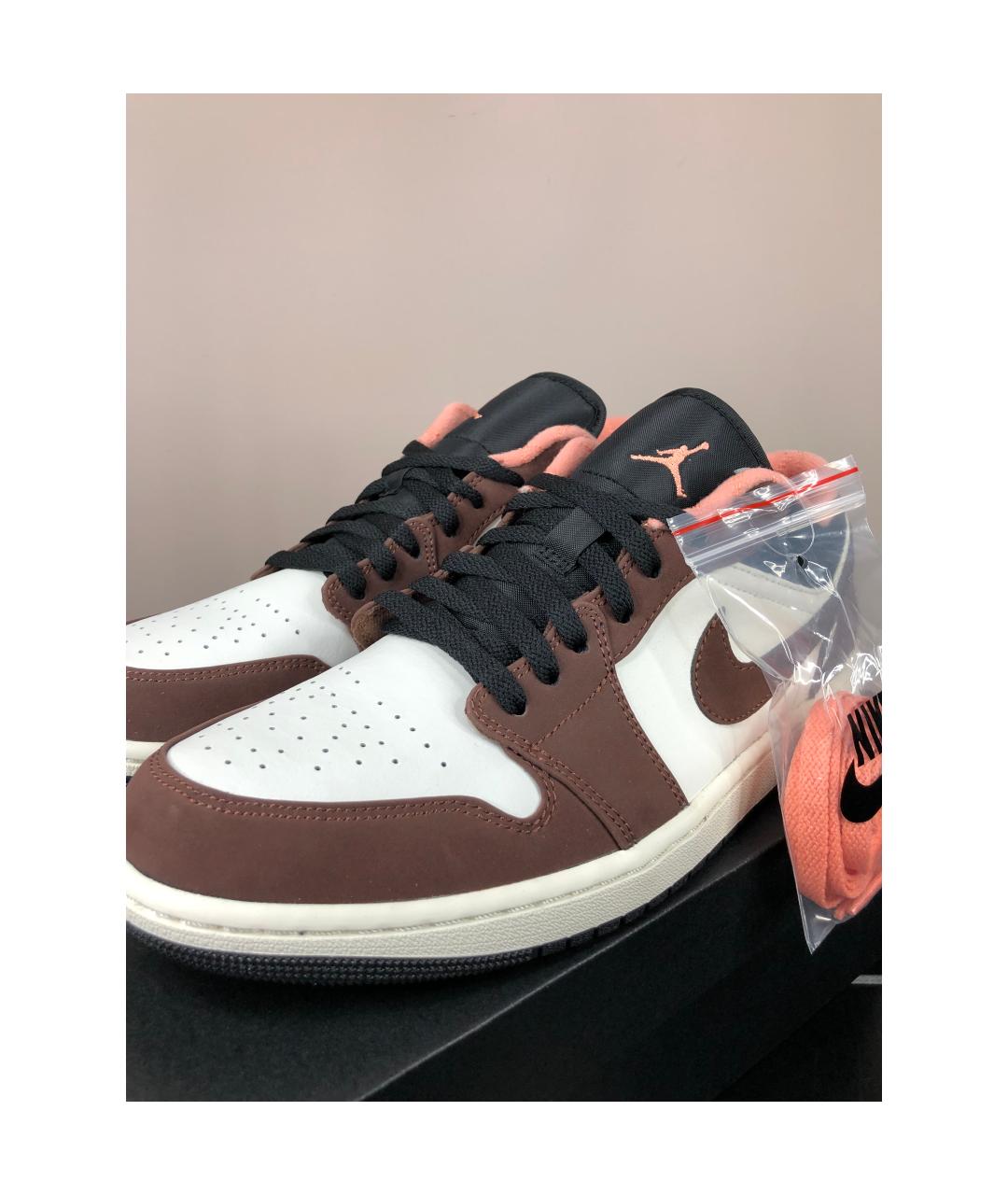 JORDAN Коричневые замшевые низкие кроссовки / кеды, фото 5