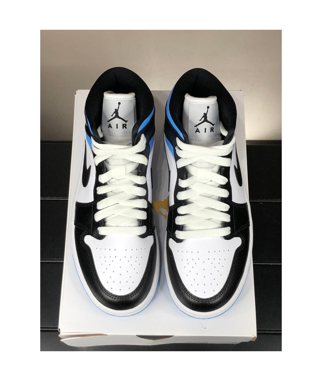 JORDAN Голубые кожаные кроссовки, фото 3