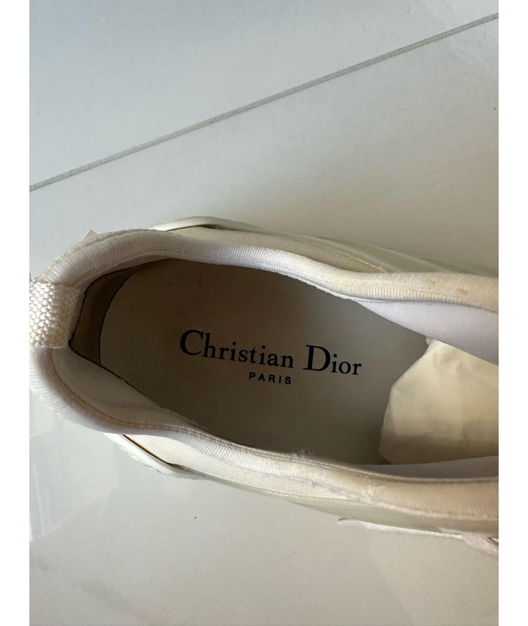 CHRISTIAN DIOR Белые кожаные кроссовки, фото 3