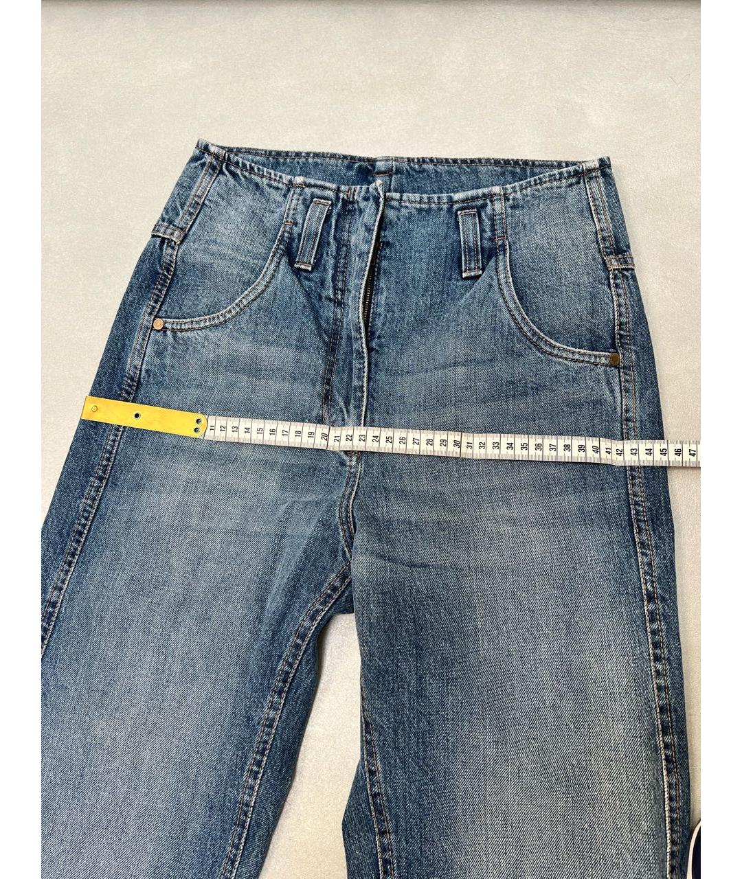 BRUNELLO CUCINELLI Синие хлопковые прямые джинсы, фото 7