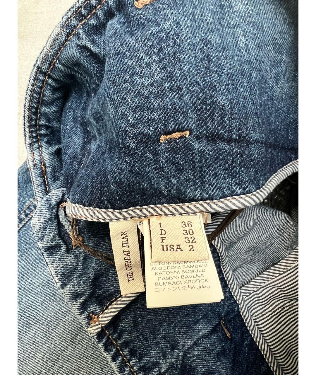 BRUNELLO CUCINELLI Синие хлопковые прямые джинсы, фото 4