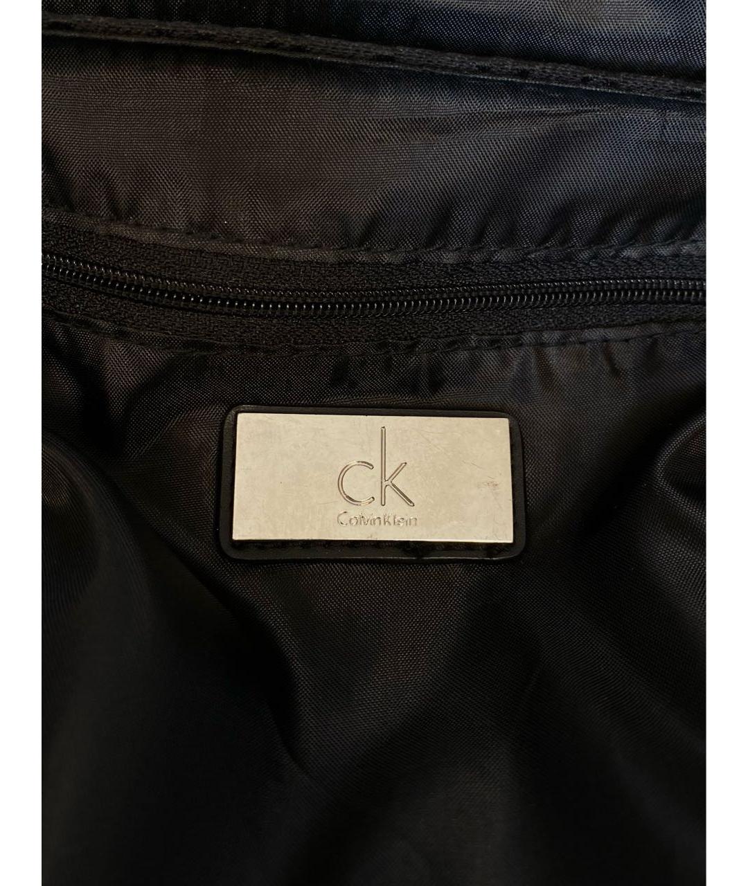 CALVIN KLEIN Черная синтетическая сумка на плечо, фото 7