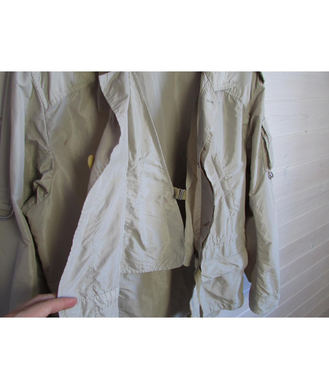 PRADA VINTAGE Бежевая синтетическая куртка, фото 4