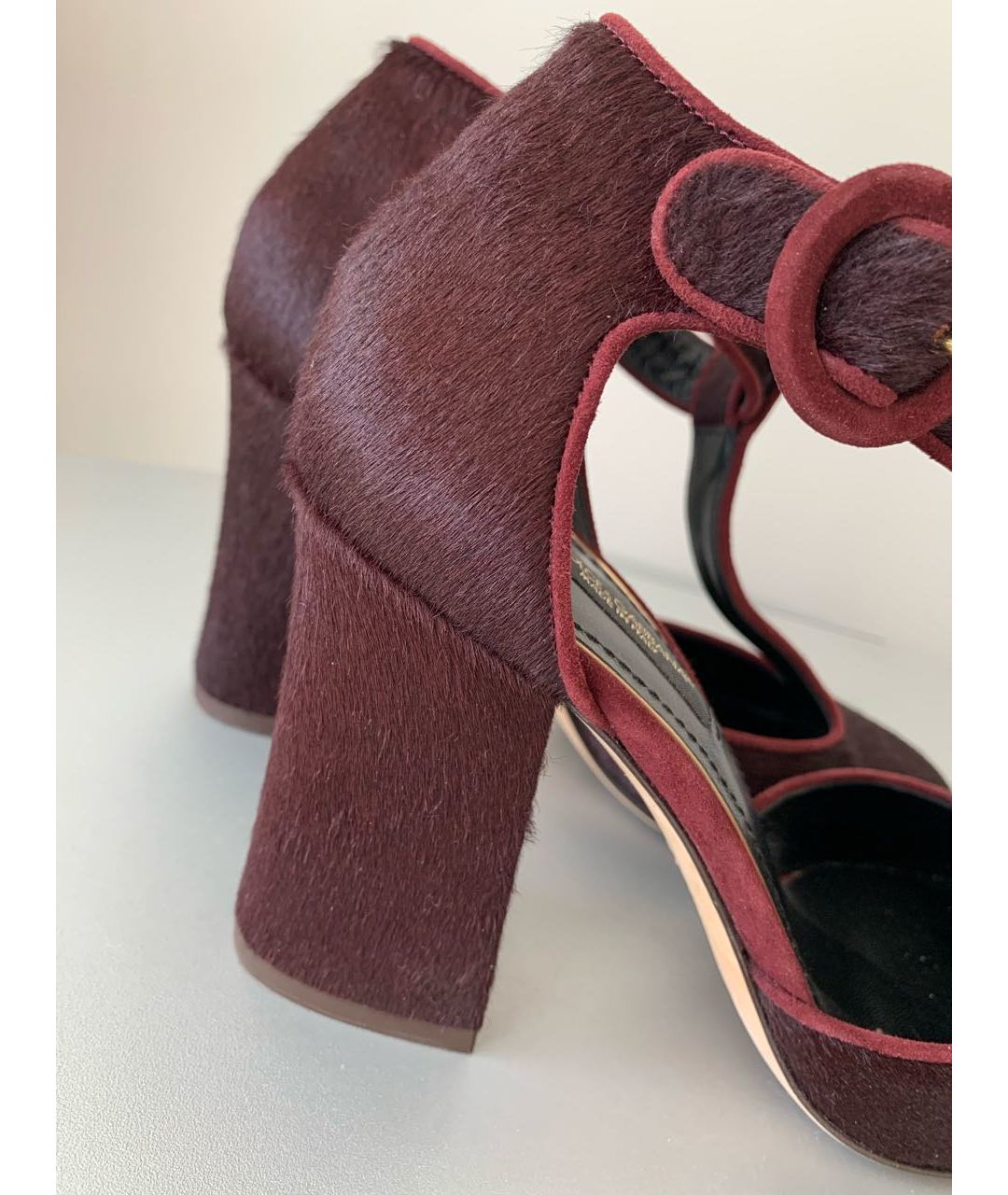DOLCE&GABBANA Бордовые туфли из экзотической кожи, фото 5
