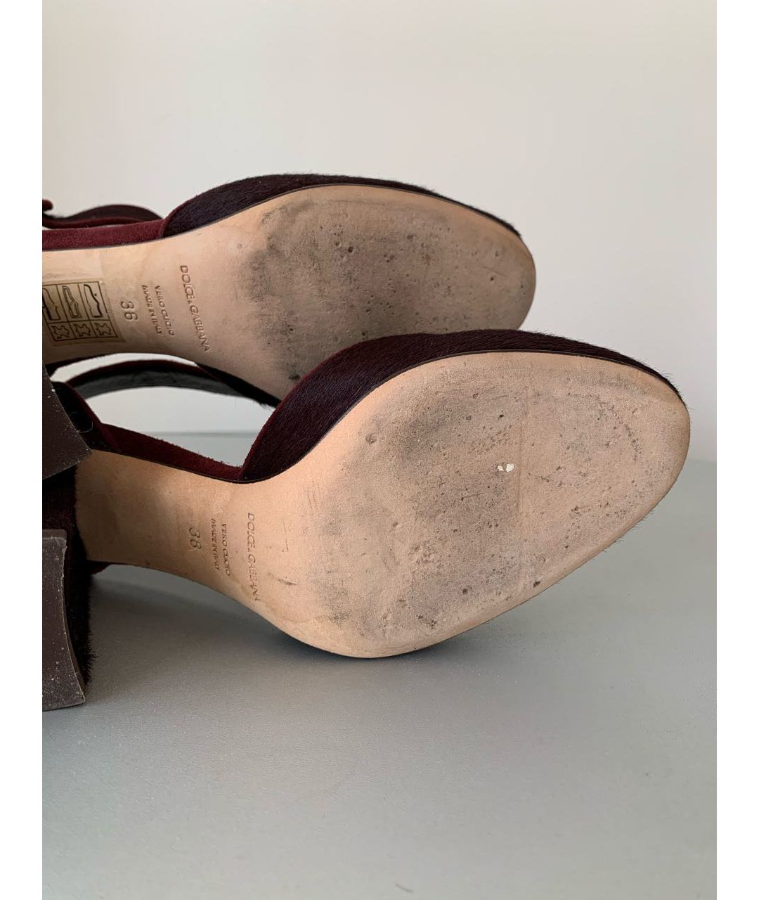 DOLCE&GABBANA Бордовые туфли из экзотической кожи, фото 6