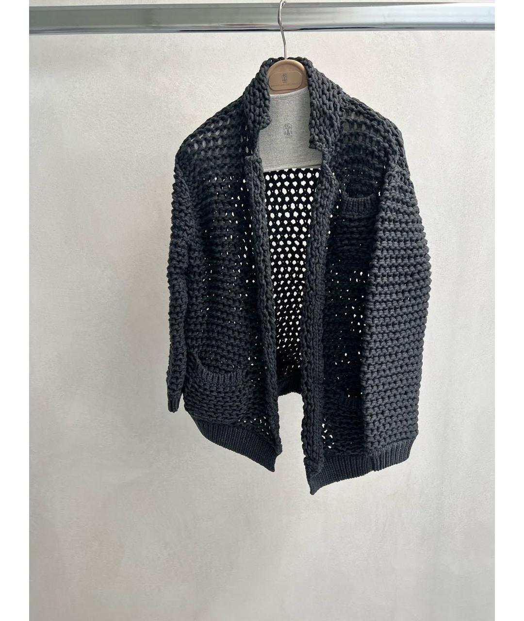 BRUNELLO CUCINELLI Антрацитовый кардиган, фото 3