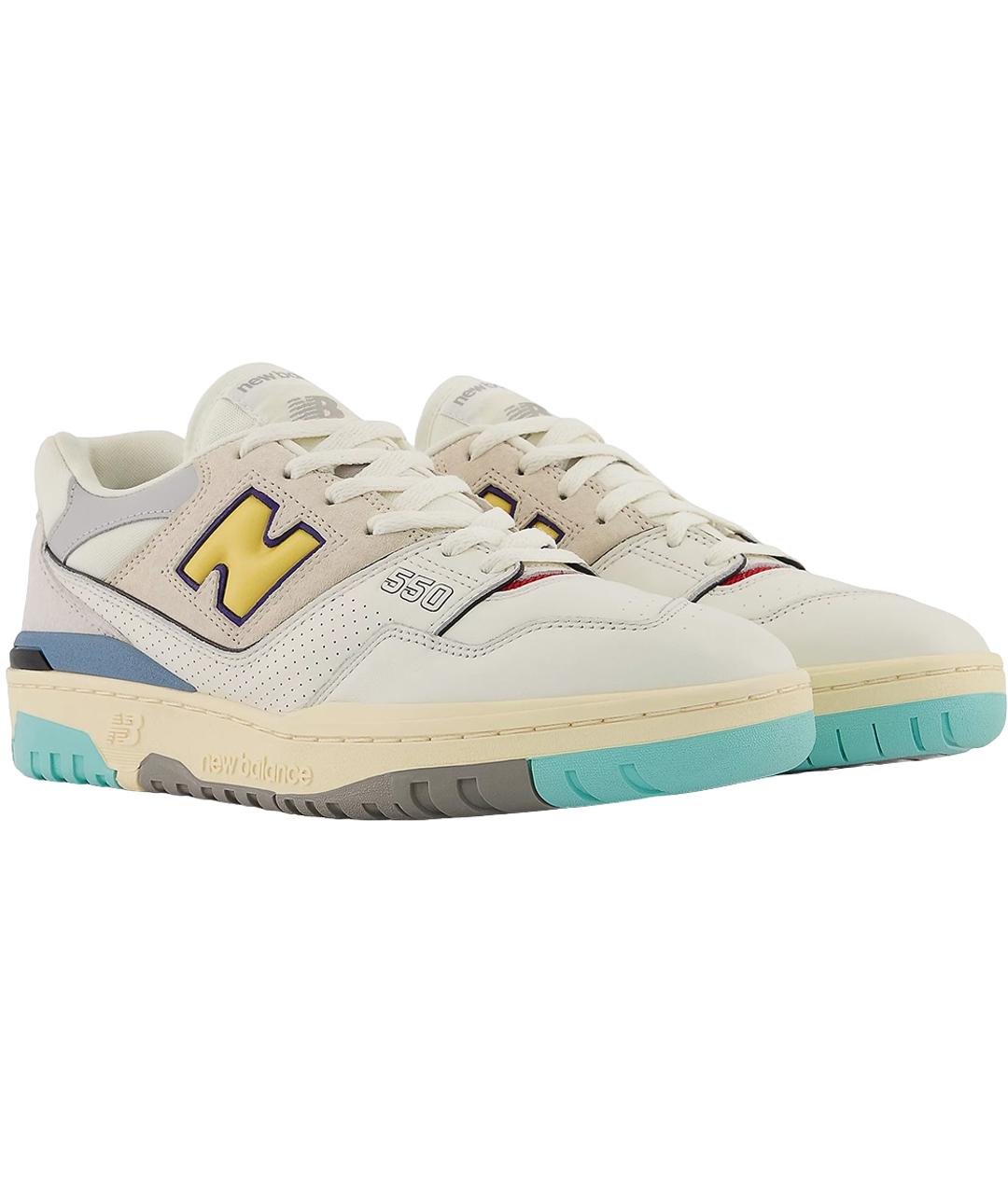 NEW BALANCE Бежевые кожаные кроссовки, фото 2