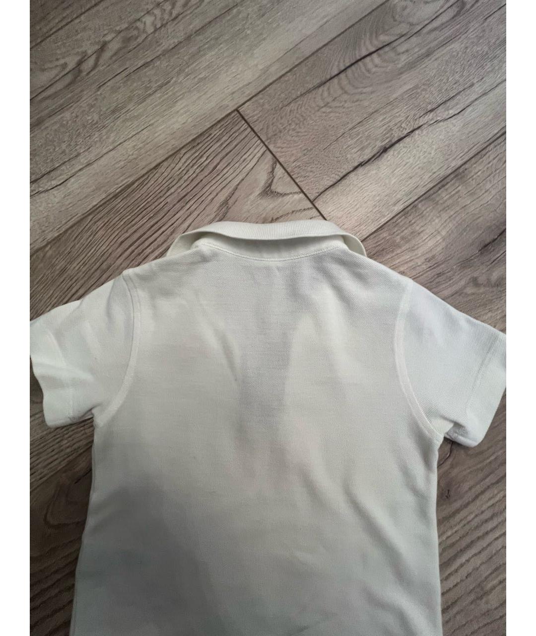 BURBERRY Белая хлопковая детская футболка, фото 2