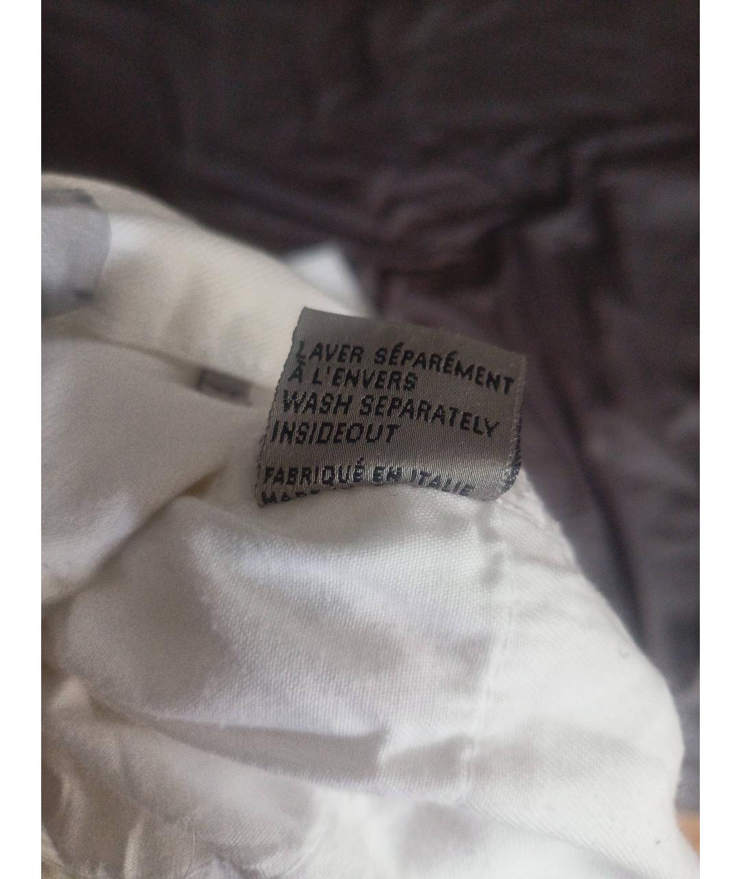 CHRISTIAN DIOR PRE-OWNED Белые хлопковые прямые джинсы, фото 7