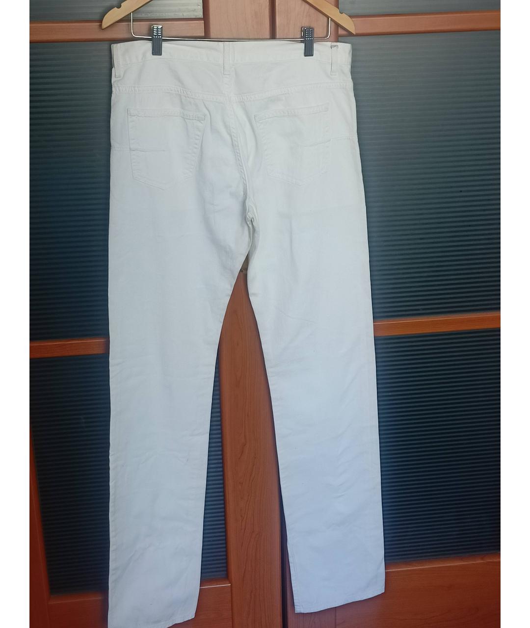 CHRISTIAN DIOR PRE-OWNED Белые хлопковые прямые джинсы, фото 2
