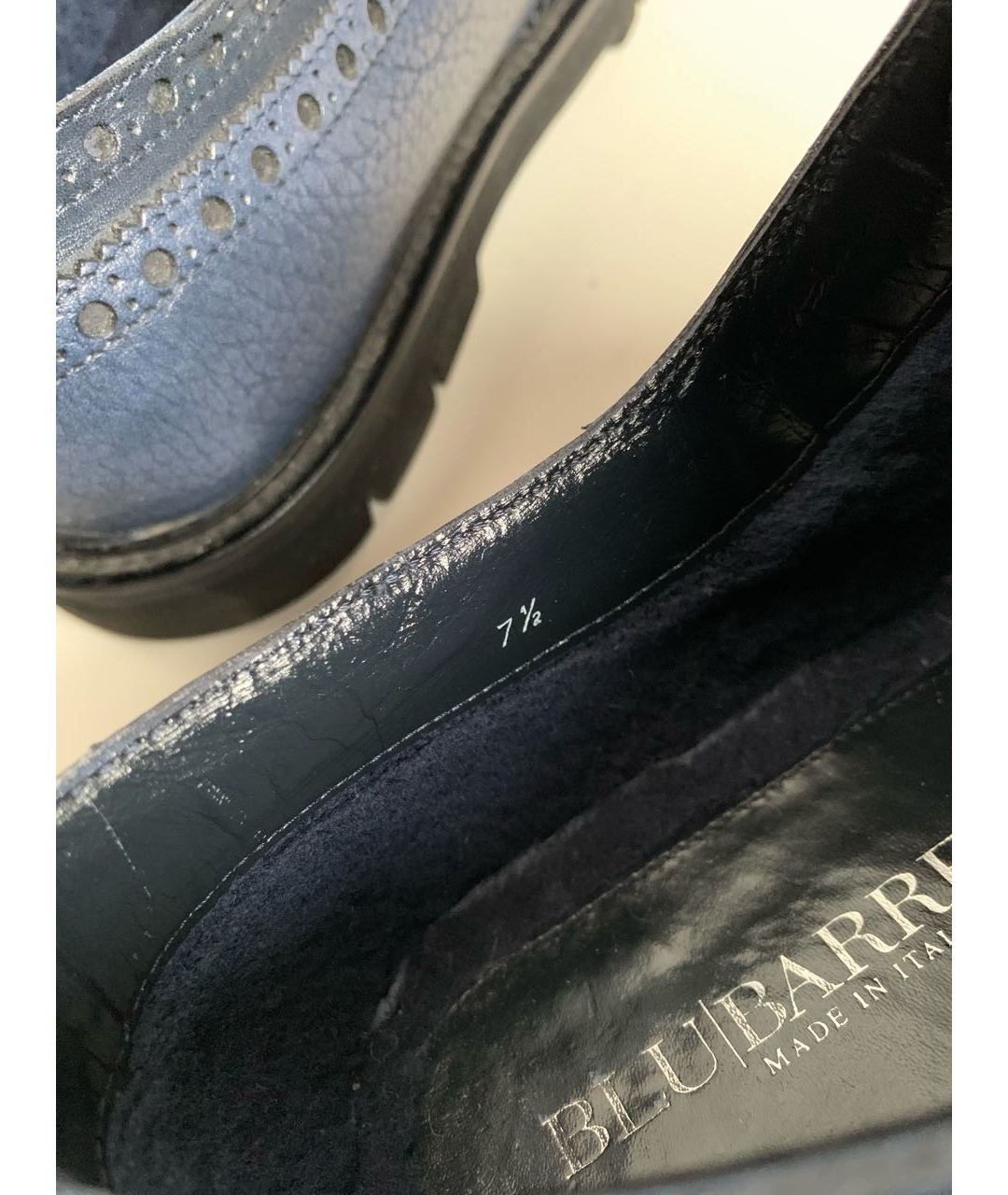 BARRETT Темно-синие кожаные низкие ботинки, фото 5
