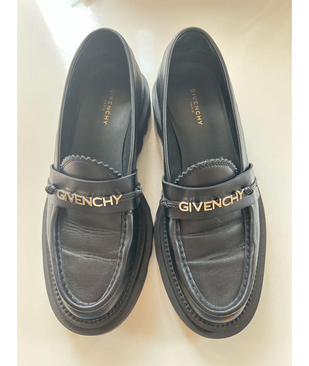 GIVENCHY Черные кожаные лоферы, фото 2