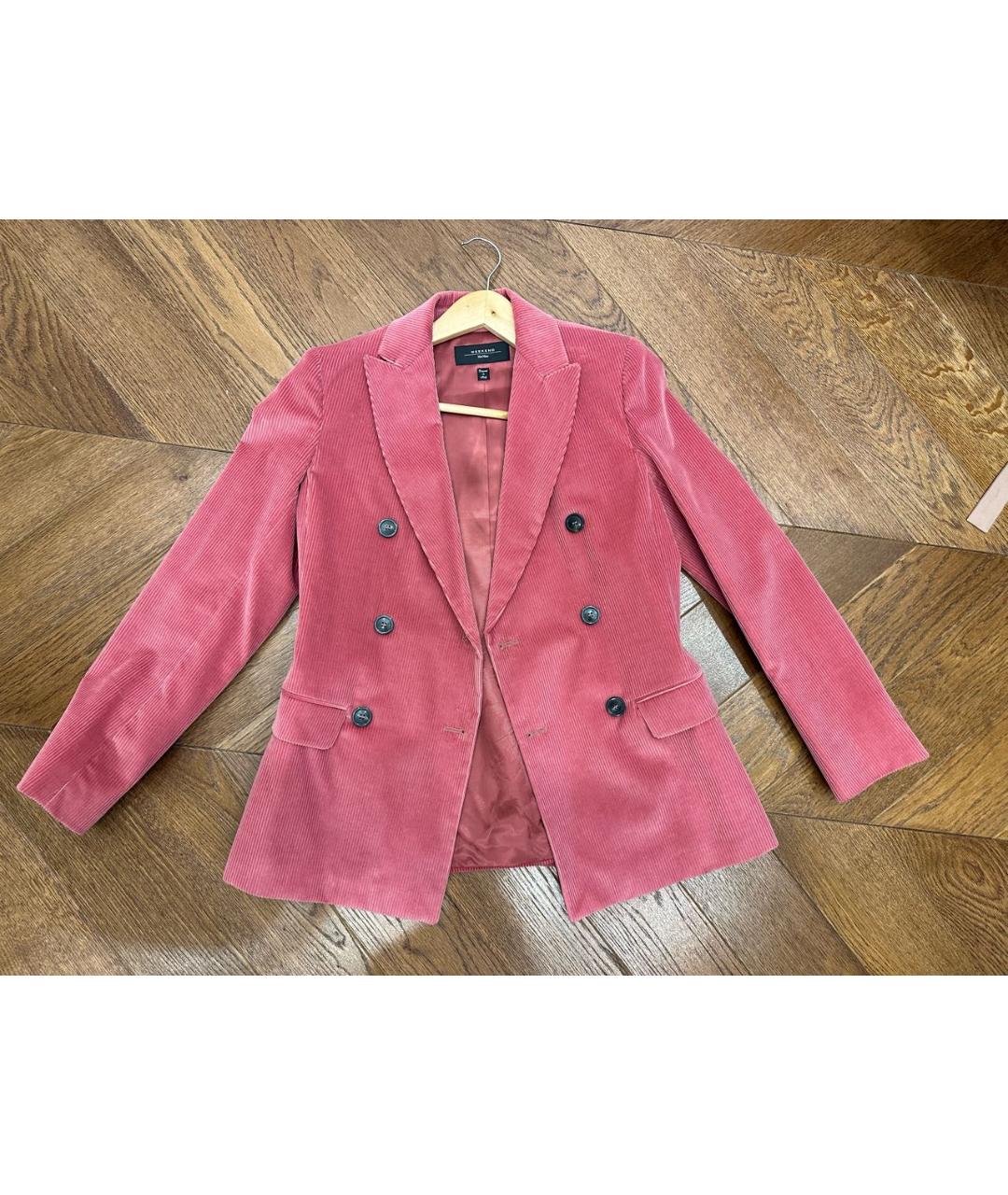 WEEKEND MAX MARA Розовый велюровый жакет/пиджак, фото 5