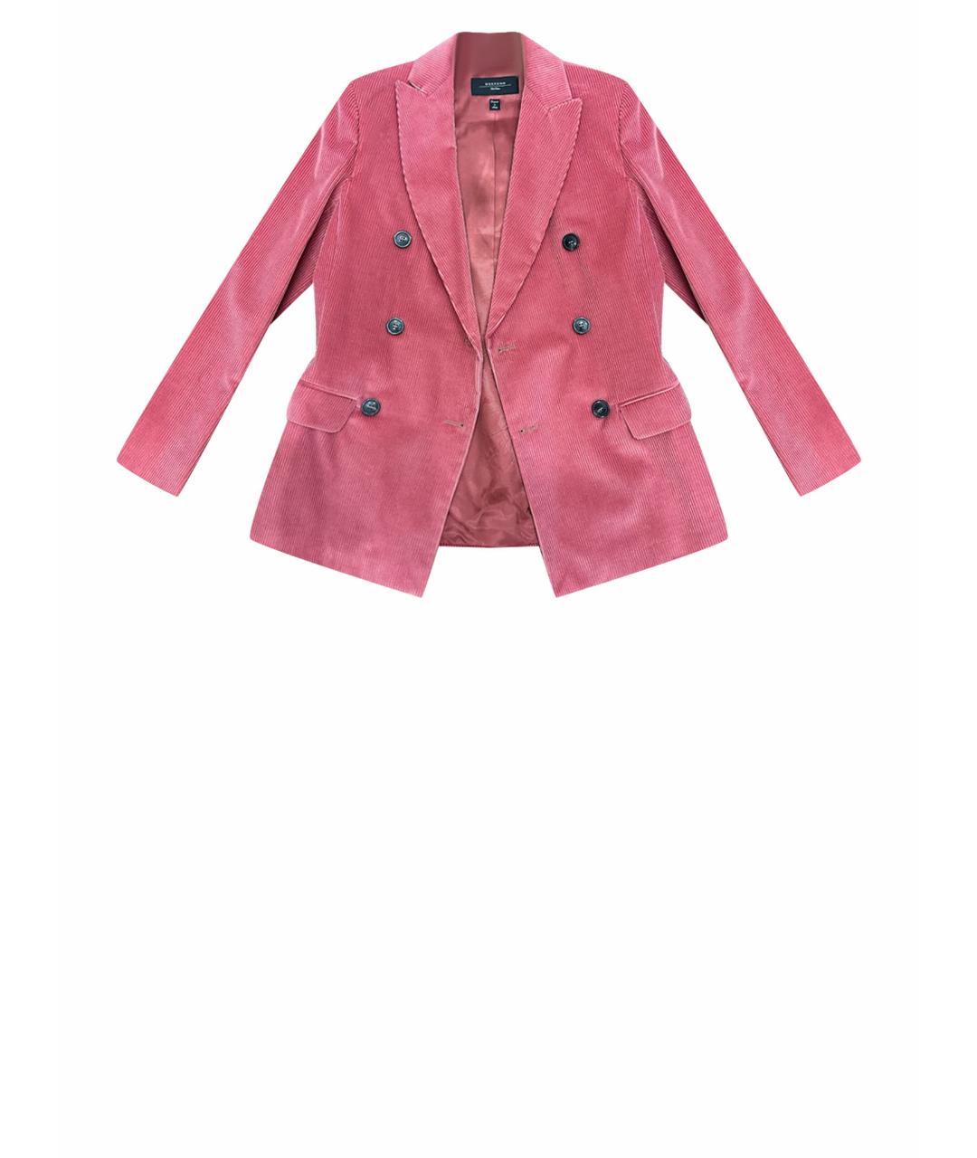 WEEKEND MAX MARA Розовый велюровый жакет/пиджак, фото 1