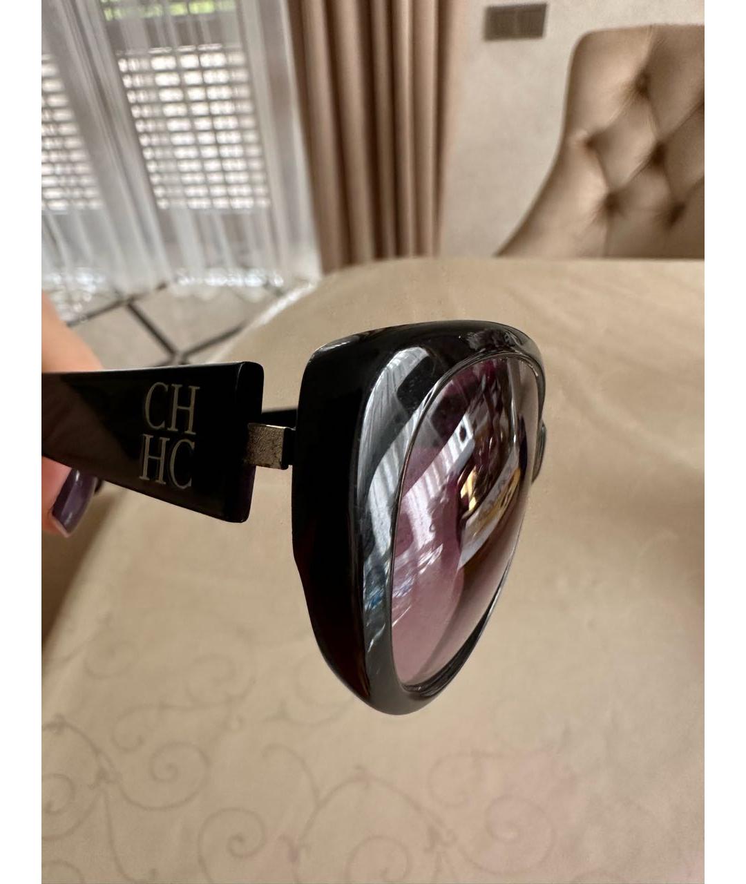 CAROLINA HERRERA Черные пластиковые солнцезащитные очки, фото 3
