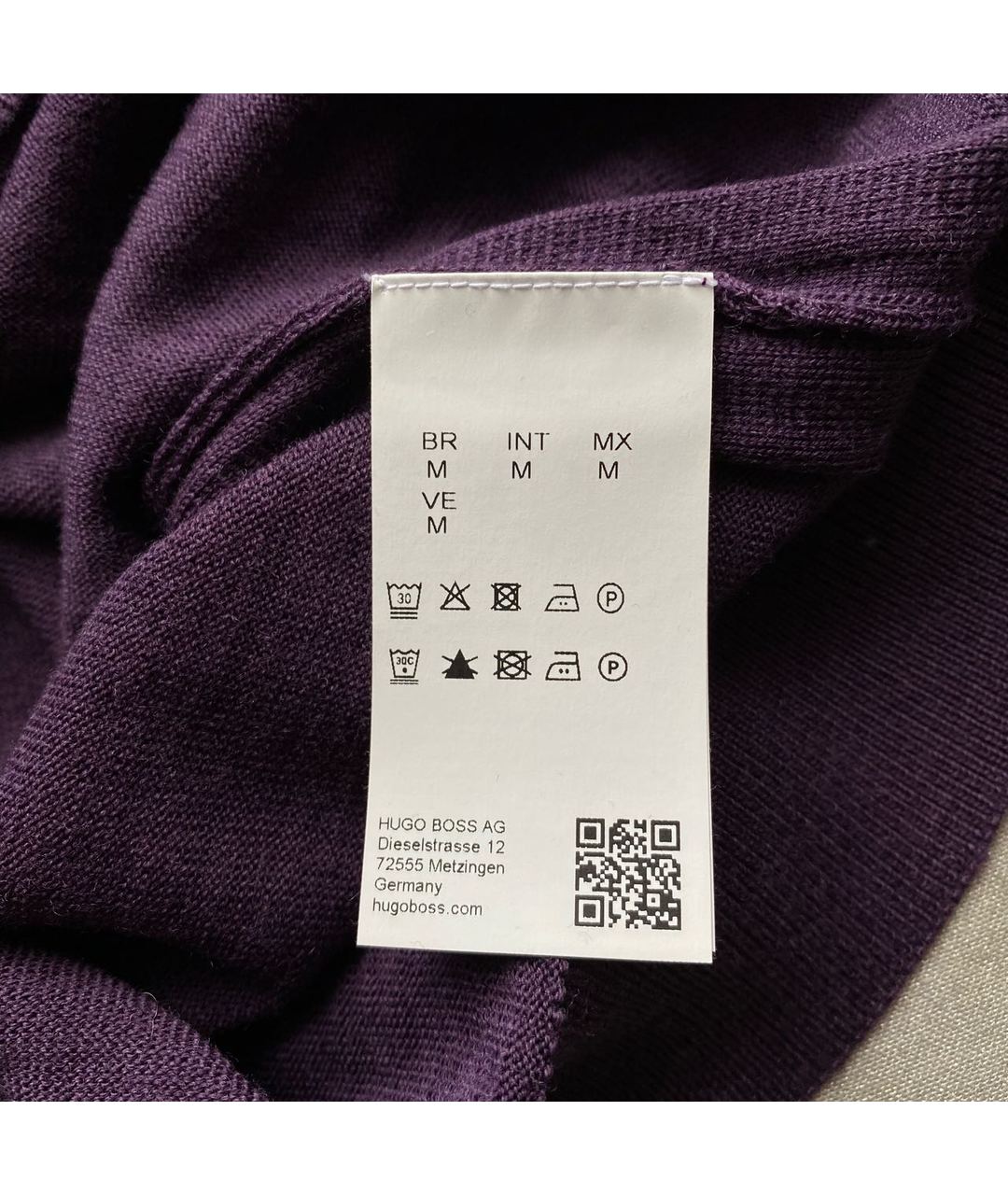 HUGO BOSS Фиолетовый шерстяной джемпер / свитер, фото 3