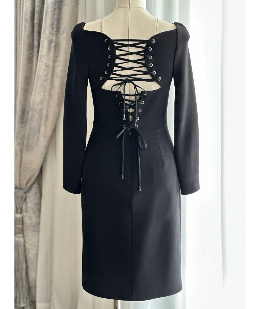 CHRISTIAN DIOR PRE-OWNED Черное ацетатное коктейльное платье, фото 3