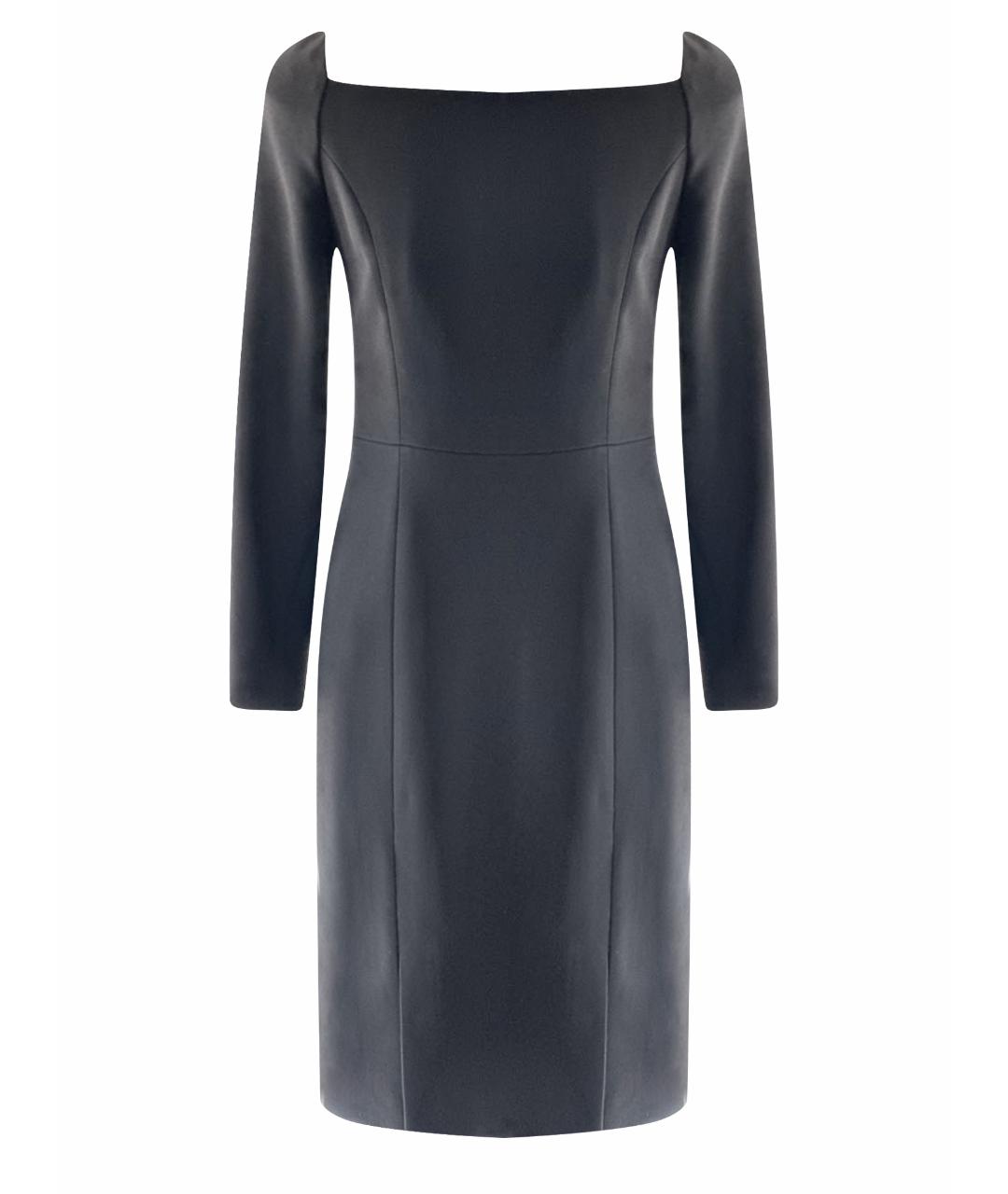 CHRISTIAN DIOR PRE-OWNED Черное ацетатное коктейльное платье, фото 1