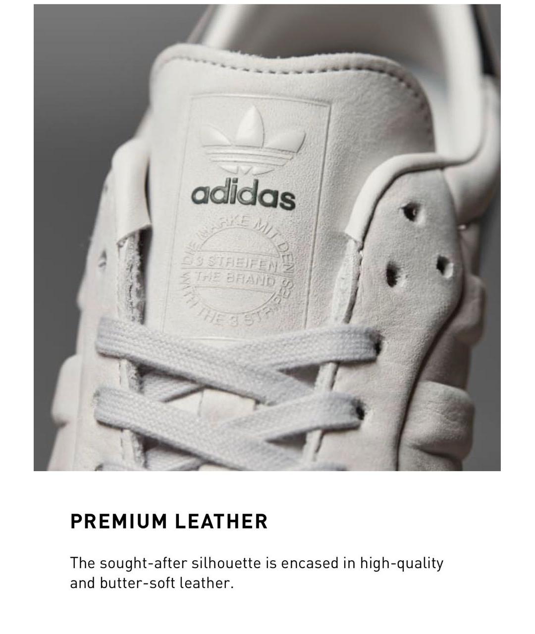 ADIDAS Серые кожаные кроссовки, фото 5