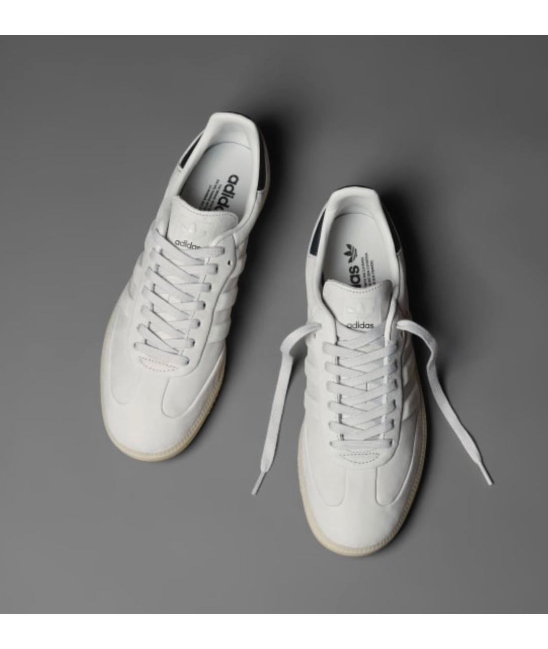 ADIDAS Серые кожаные кроссовки, фото 2