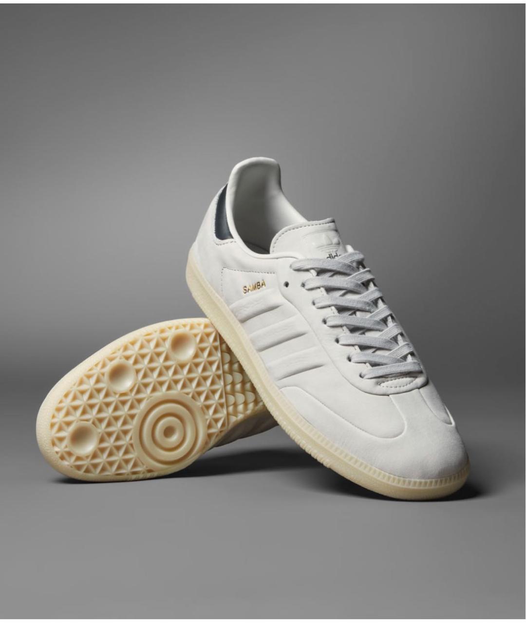 ADIDAS Серые кожаные кроссовки, фото 3