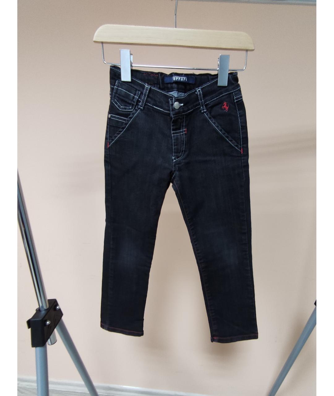 FERRARI KIDS Черные хлопковые детские джинсы, фото 8