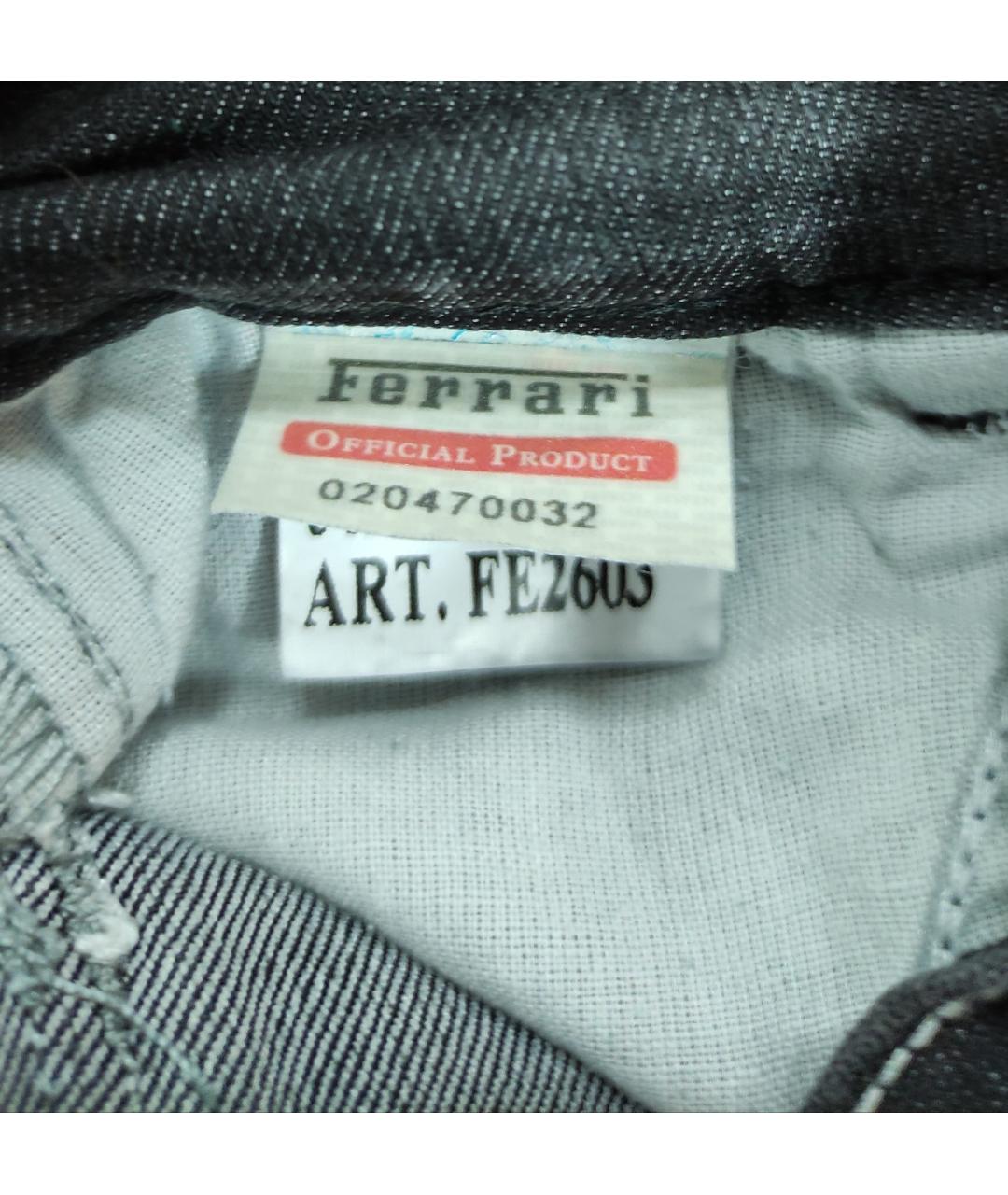 FERRARI KIDS Черные хлопковые детские джинсы, фото 4
