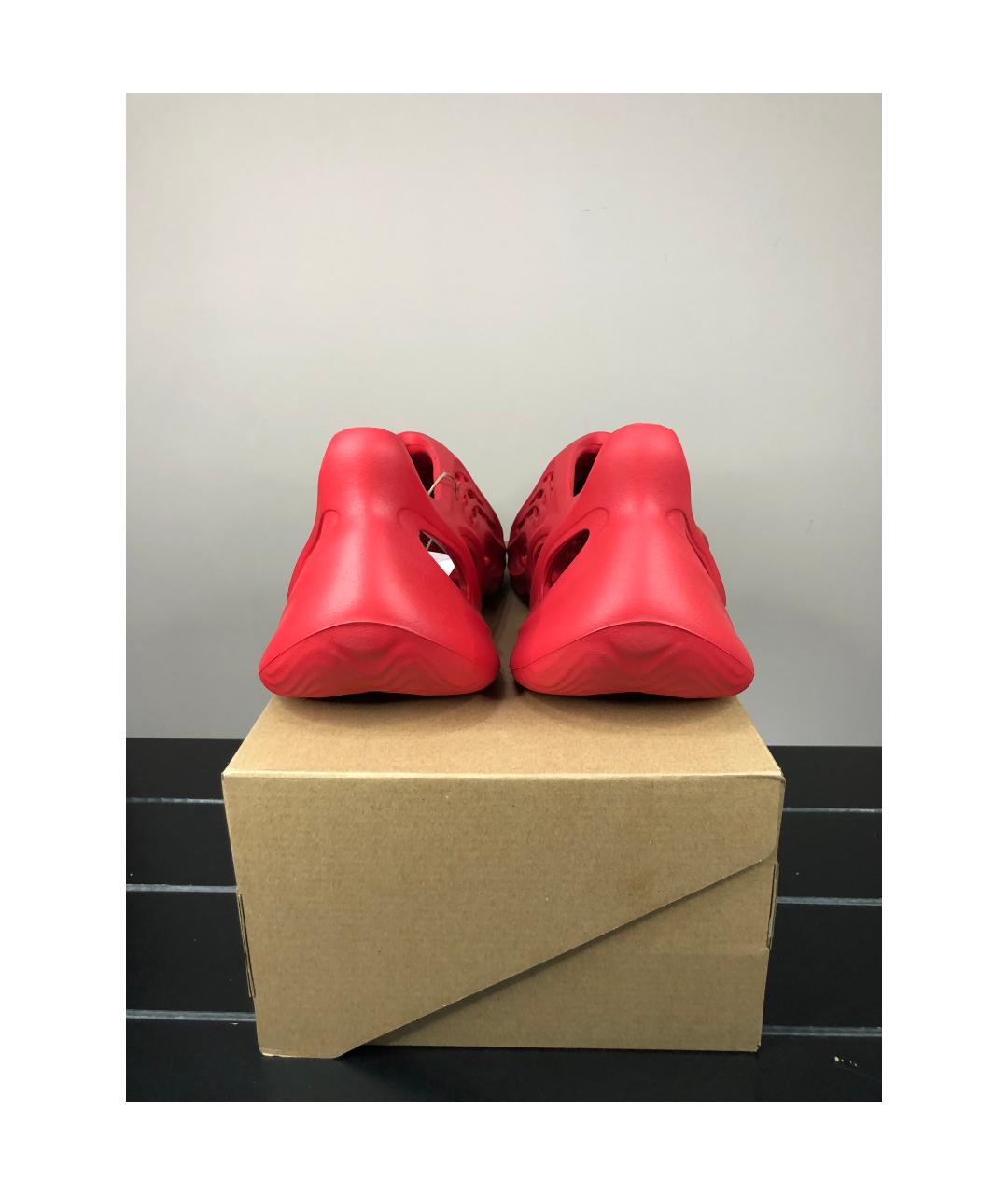 ADIDAS YEEZY Красные резиновые сандалии, фото 4