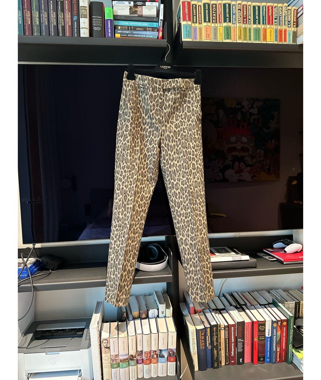 MAX MARA Мульти шерстяные прямые брюки, фото 5