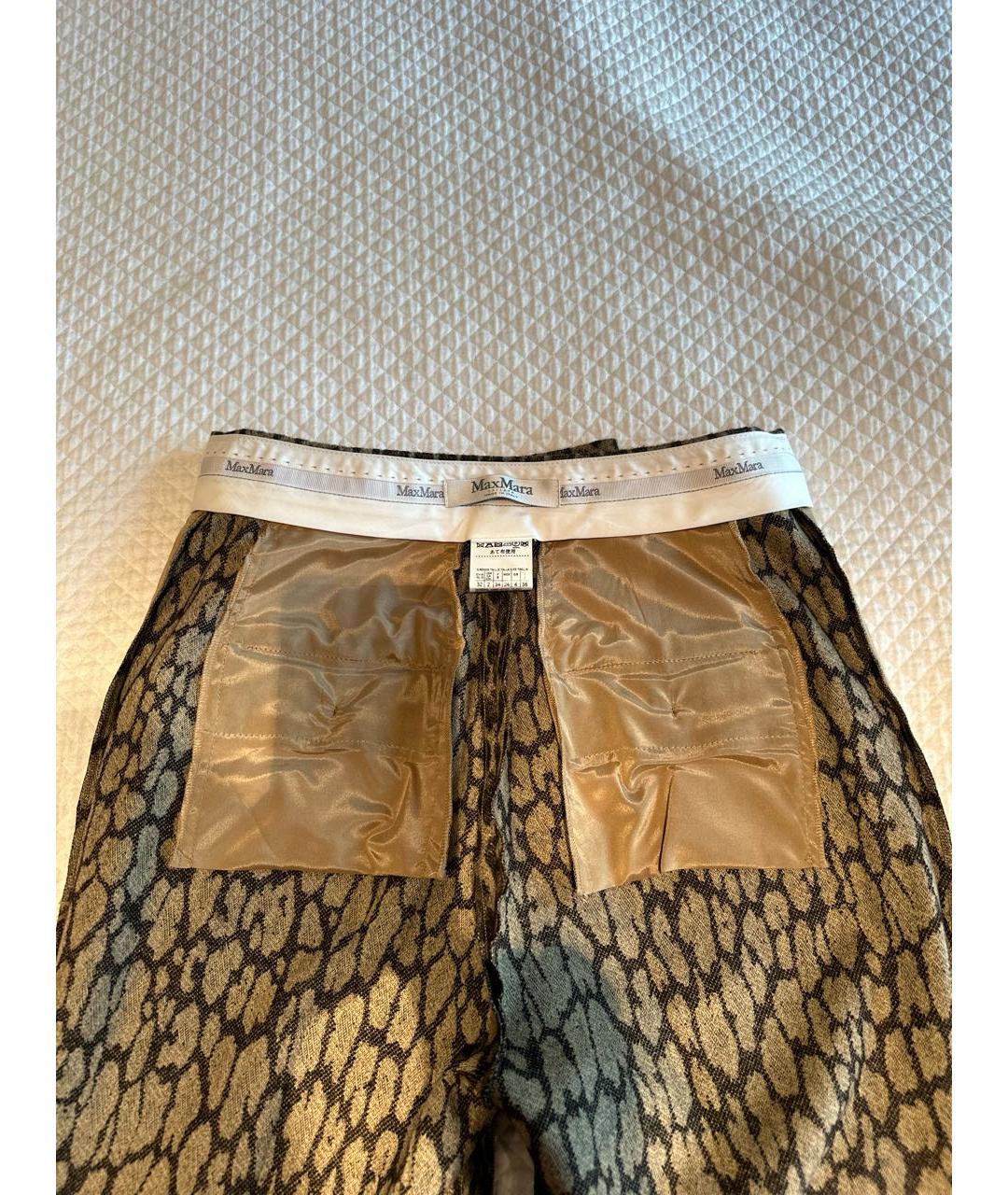 MAX MARA Мульти шерстяные прямые брюки, фото 3