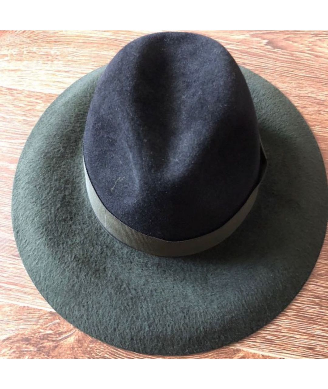 RUSLAN BAGINSKIY Зеленая шерстяная шляпа, фото 2