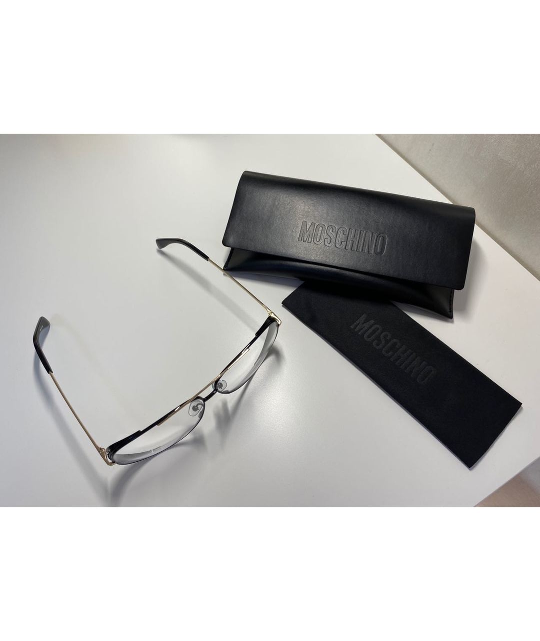 MOSCHINO Черные металлические солнцезащитные очки, фото 4