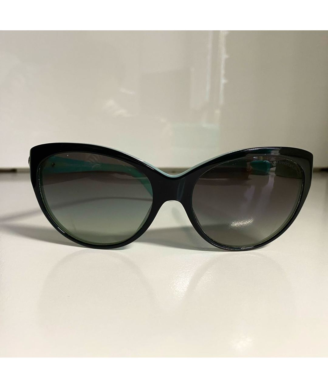TIFFANY&CO Бирюзовые пластиковые солнцезащитные очки, фото 6