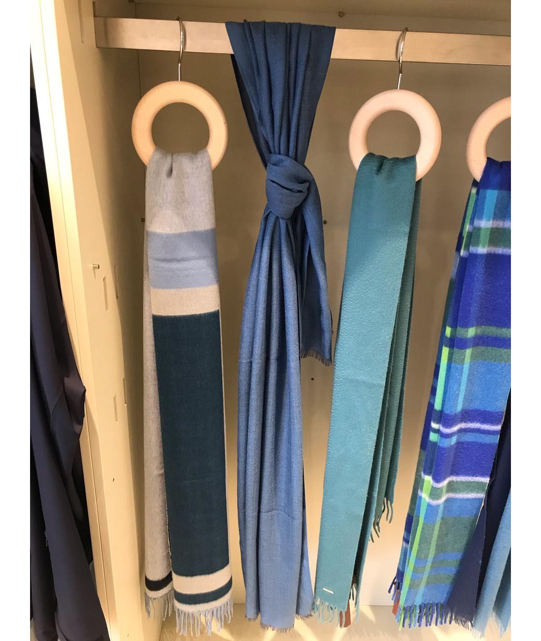 LORO PIANA Синий кашемировый шарф, фото 8
