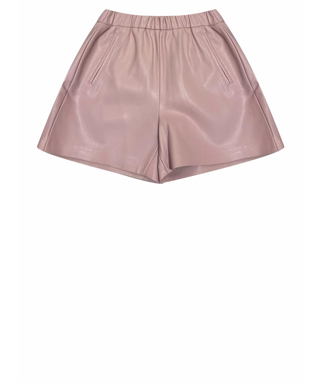 PINKO Розовые кожаные шорты, фото 1