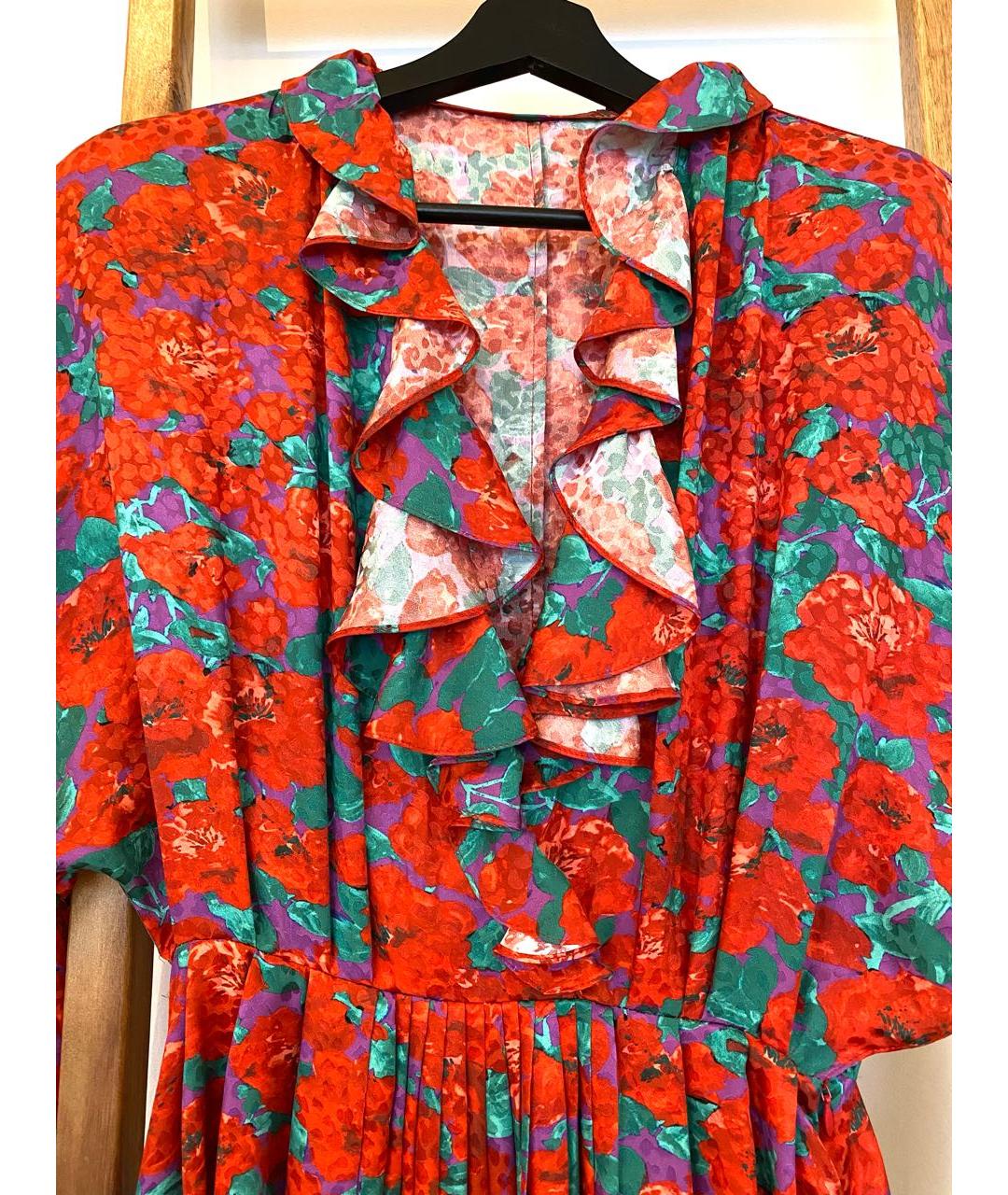 MAGDA BUTRYM Красное шелковое коктейльное платье, фото 3