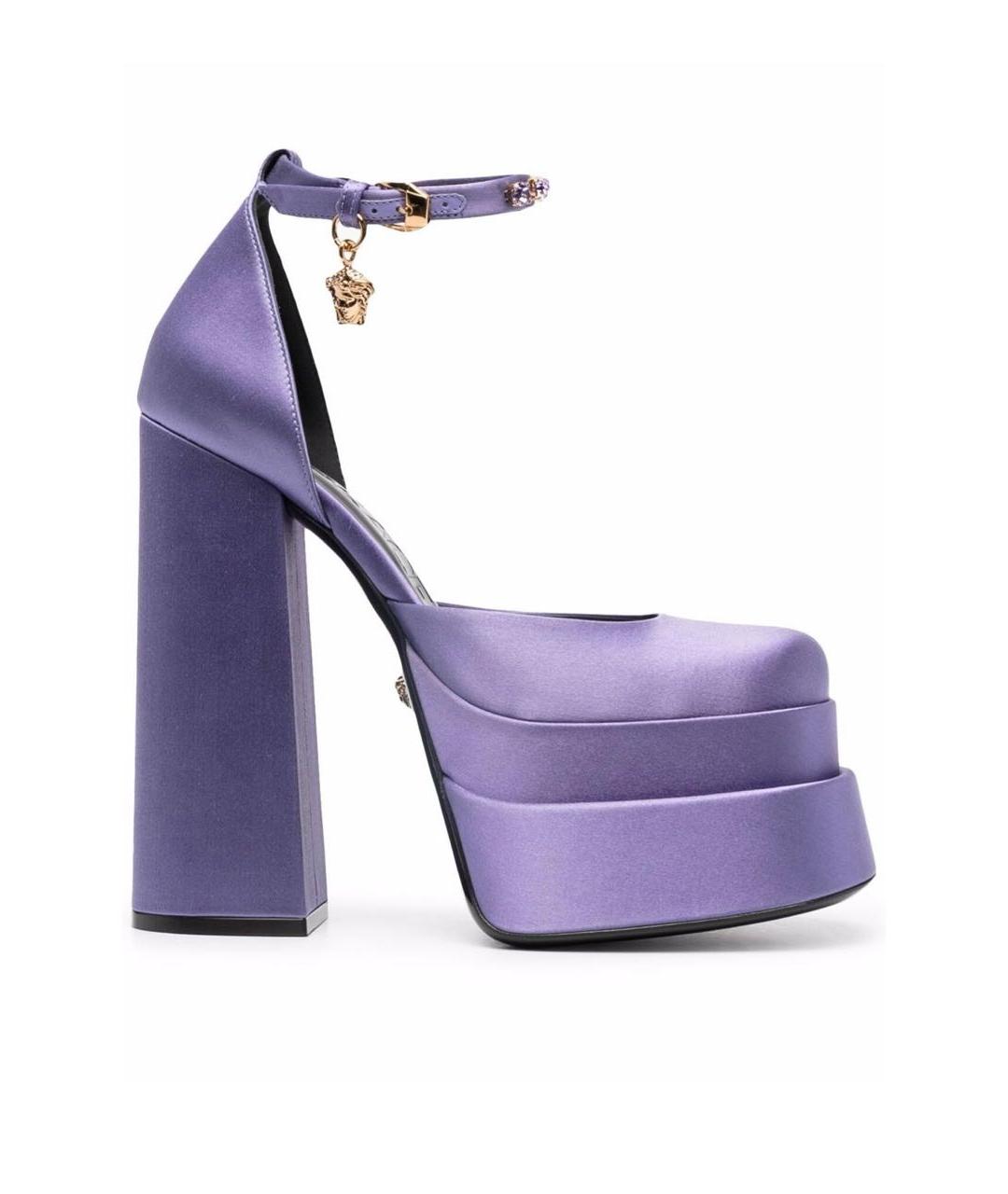 VERSACE Фиолетовые туфли, фото 5