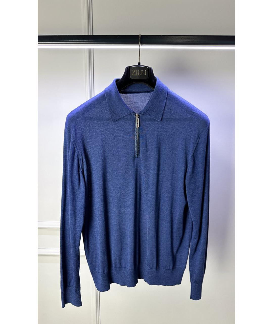 STEFANO RICCI Темно-синий джемпер / свитер, фото 6