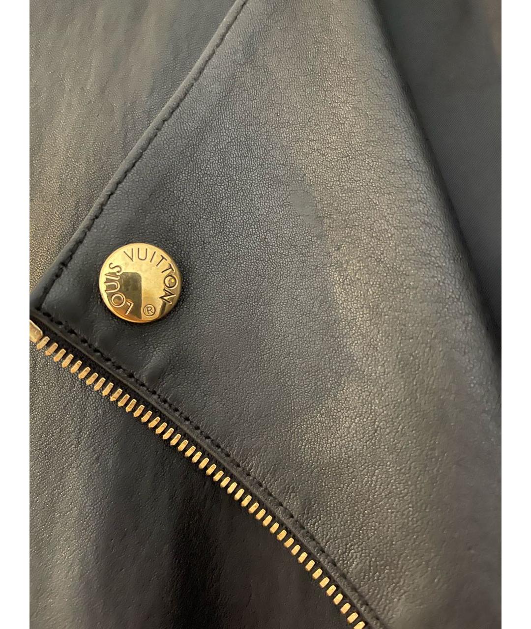 LOUIS VUITTON Черная кожаная куртка, фото 6